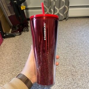Starbucks Holiday 2019 Red Glitter Tumbler Cup